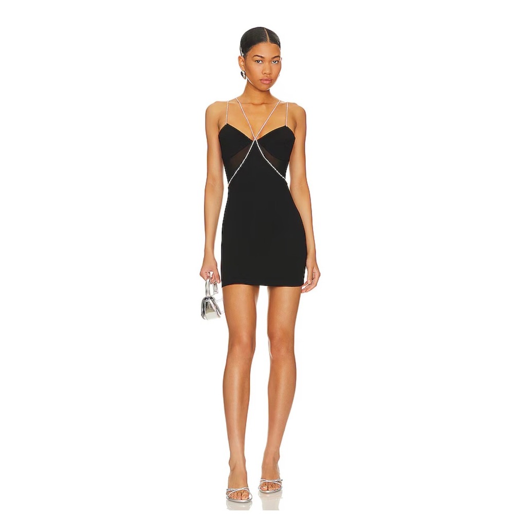 superdown Jaxie Mini Dress in Black Size Medium NWT